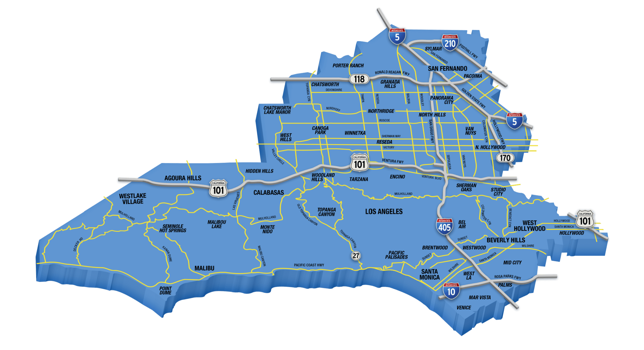 Los Angeles County District 3 map